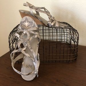 IMPO Snake skin Wedge Sandals Size 9
